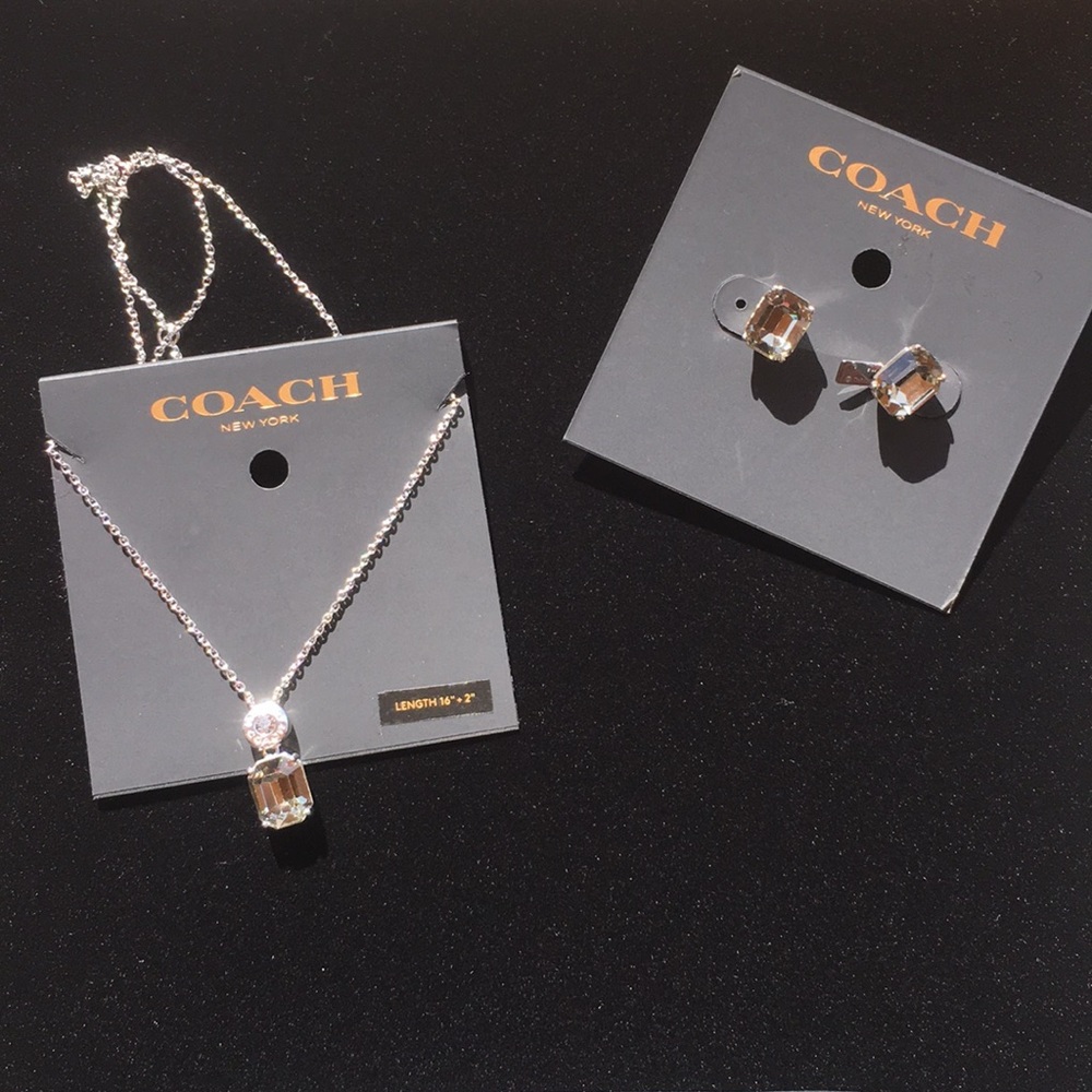 NWT - Coach necklace & earrings